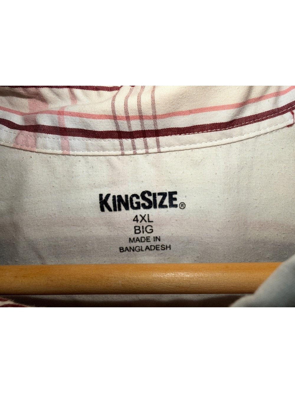 KingSize Men's 4XL Big Button-Up Shirt Plaid Style - Picture 5 of 5